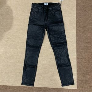 NWT A GOLDE waxed denim skinny jeans women’s size 28